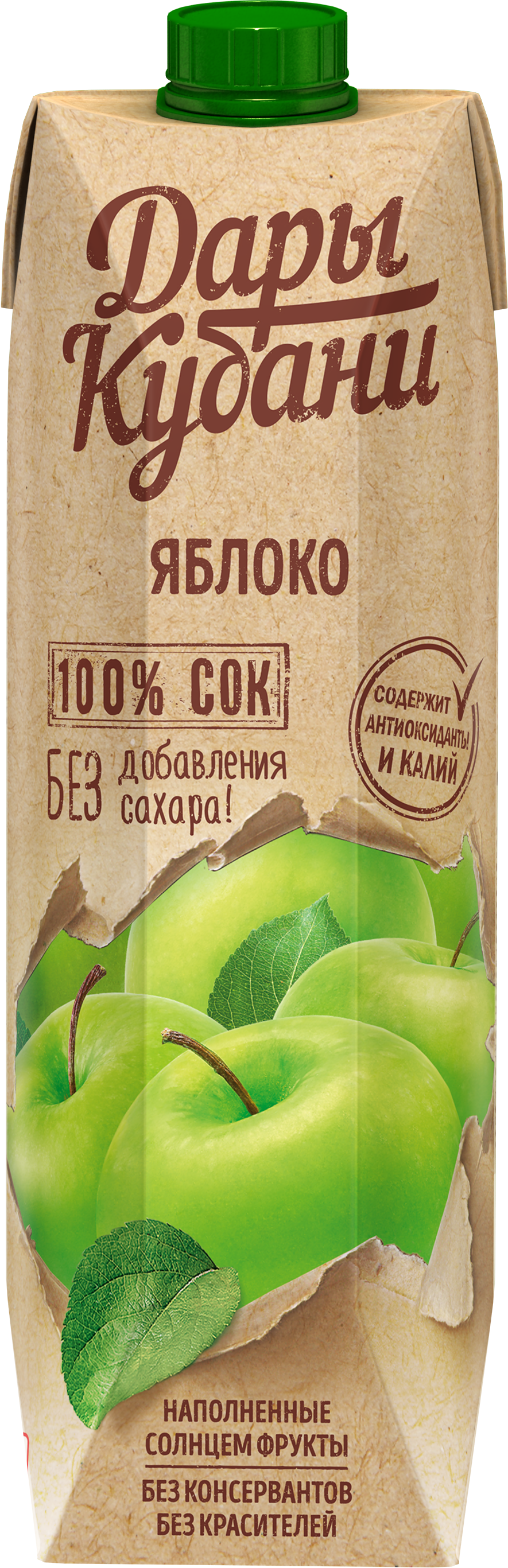 Сок яблочный без сахара Дары Кубани 0,95 л х 6 шт.