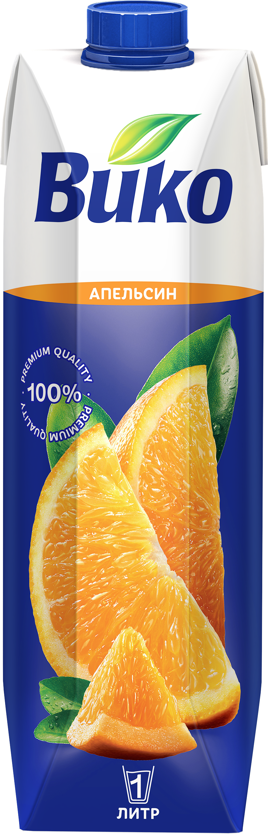 Апельсиновый сок без сахара Вико 1 л х 6 шт.